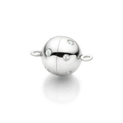 Magnetkugelschließen mit Brillanten, glänzend
