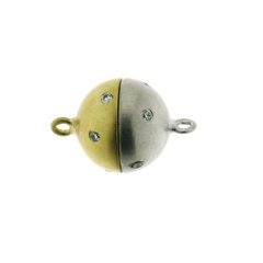 Magnetkugelschließen mit Brillanten, GGWG, matt