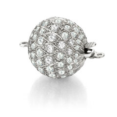 Pavée-Kugelschließen mit Wellen-Pavée-Fassung