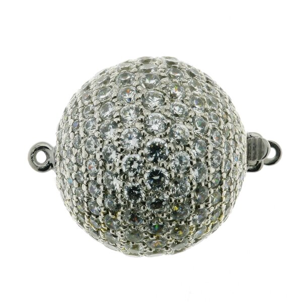 Pav&eacute;e ball clasp, 19 mm