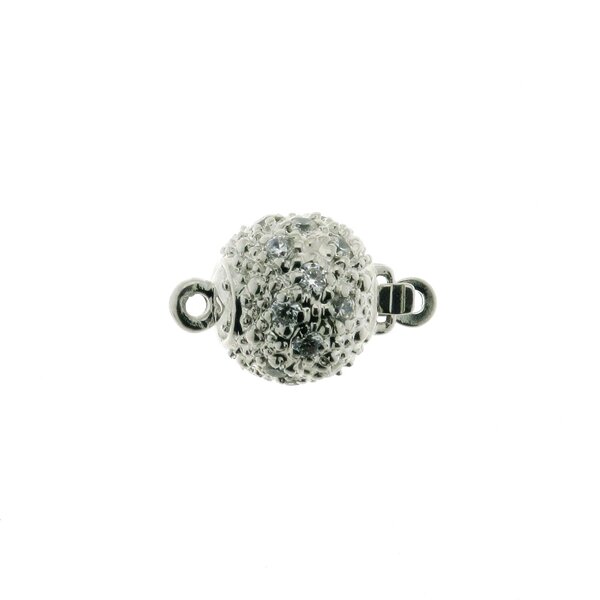 Pav&eacute;e ball clasp, 8 mm