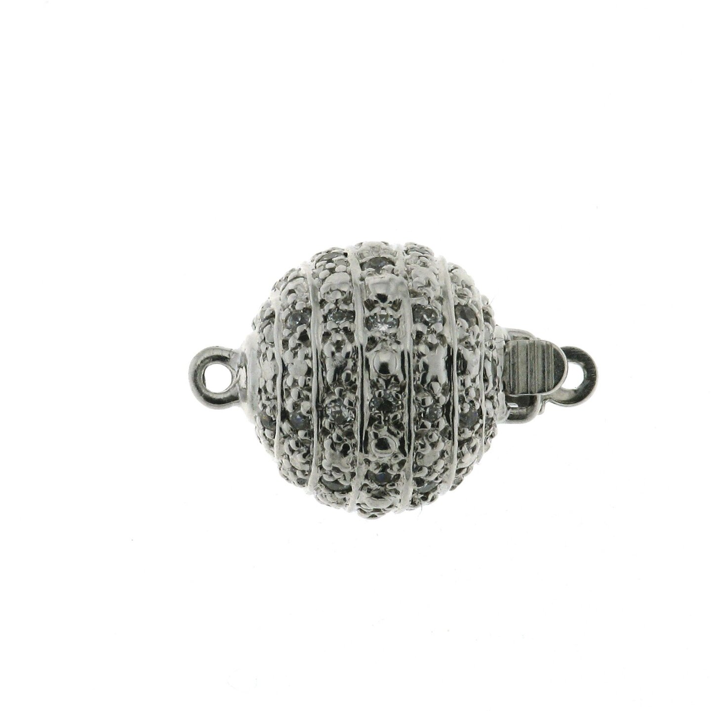 Line Pav&eacute;e ball clasp, 11 mm