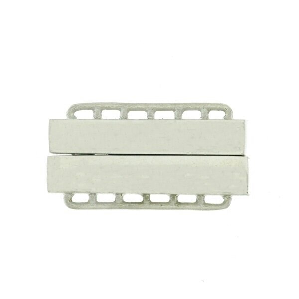 Magnetarmbandschlie&szlig;e, gl&auml;nzend,mit Steg, 20 mm