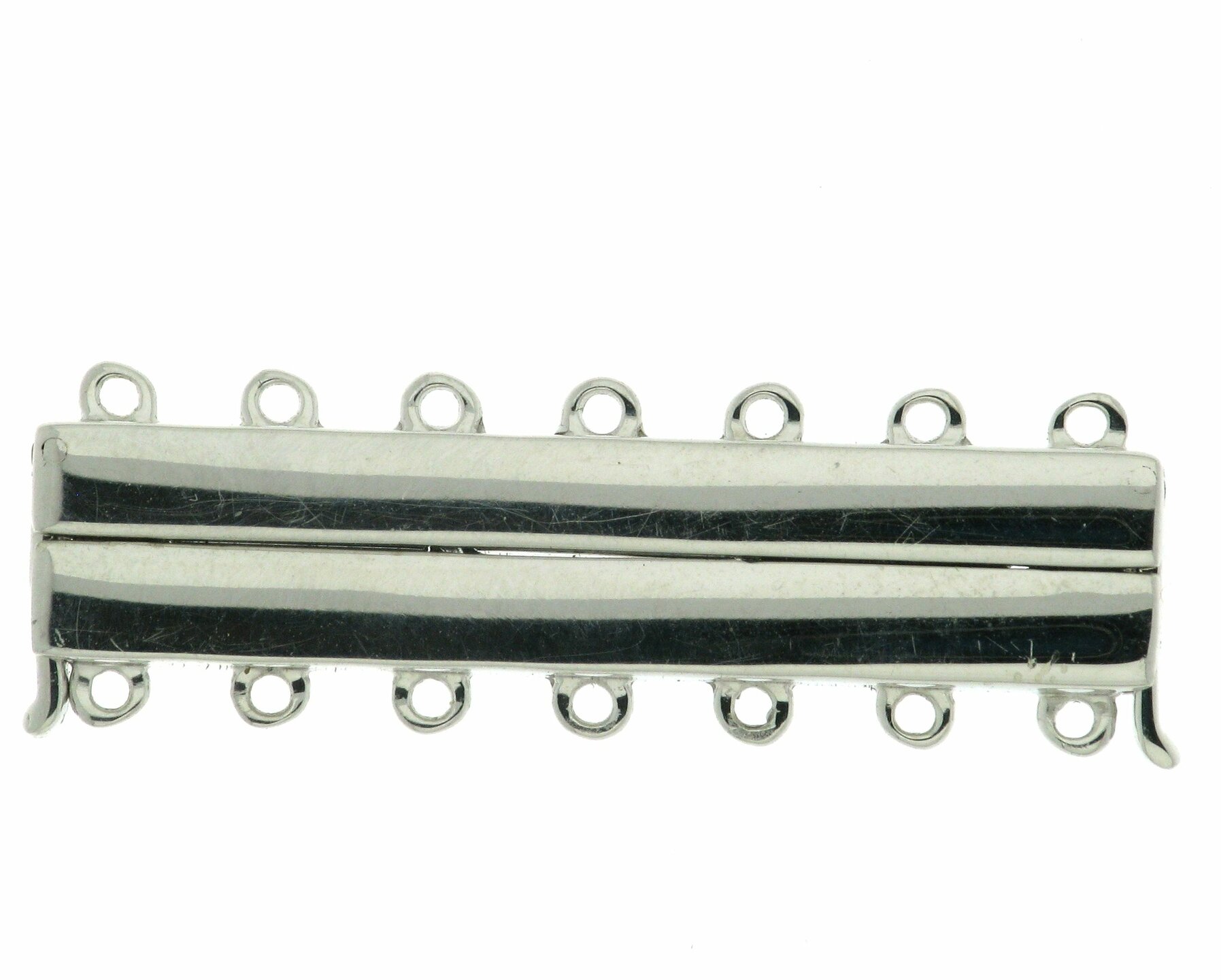 Magnetarmbandschlie&szlig;e, gl&auml;nzend, 7-rhg., 35 mm