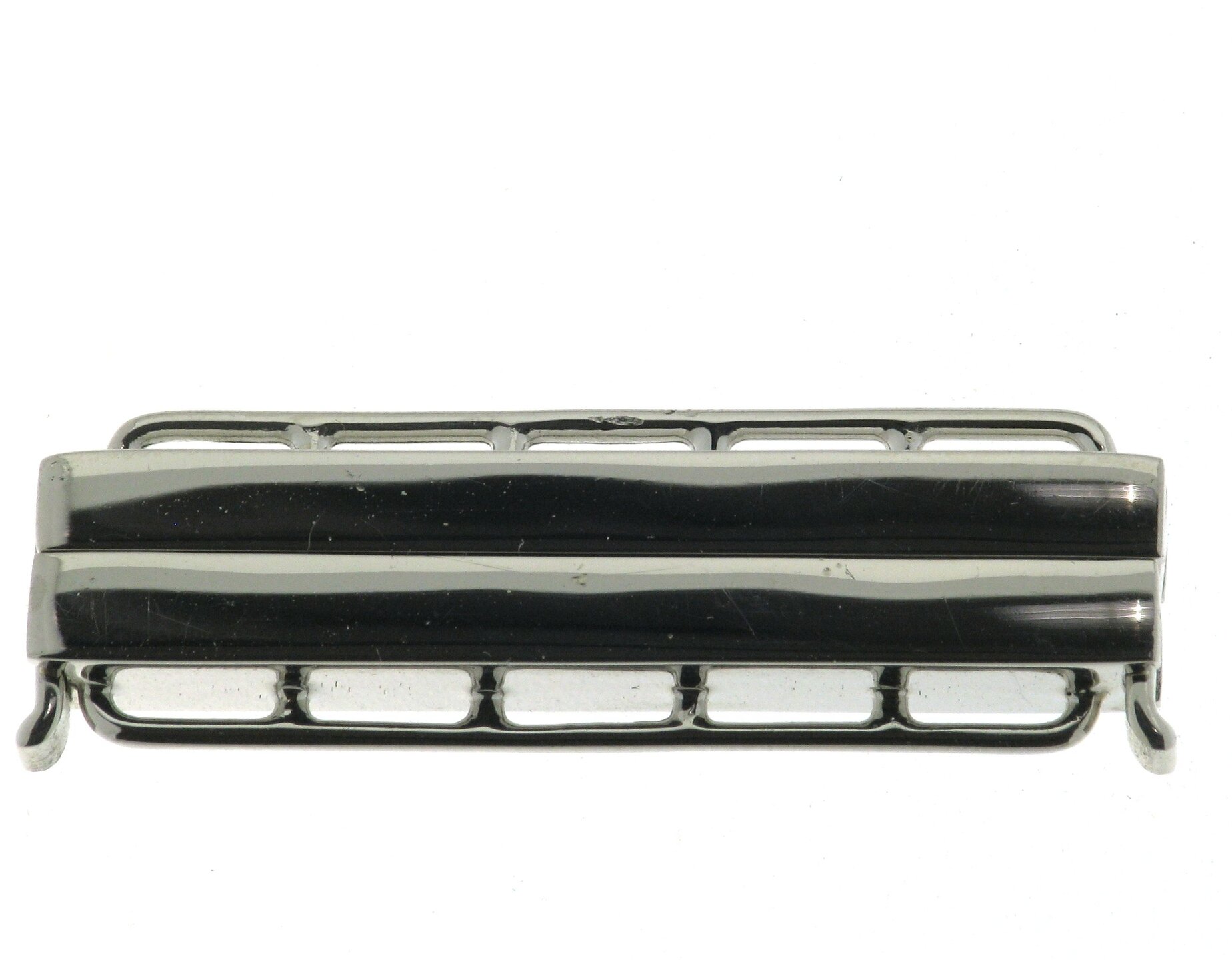 Magnetic bracelt claps, shiny, with bar, 35 mm