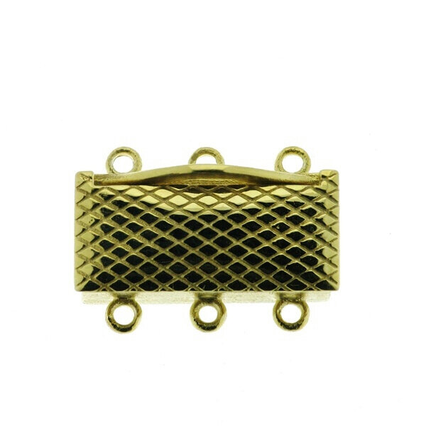 Magnetic bracelt claps,  3-row, 18 mm