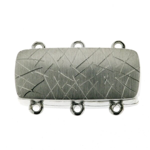 Magnetic bracelt claps, icematt, 3-row, 24 mm