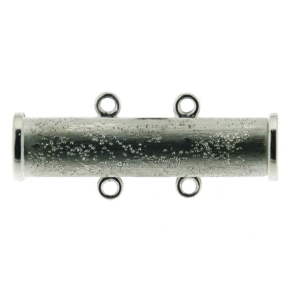 Tube Magnetic bracelet claps, Milkyway matt,, 2-row, 25 mm