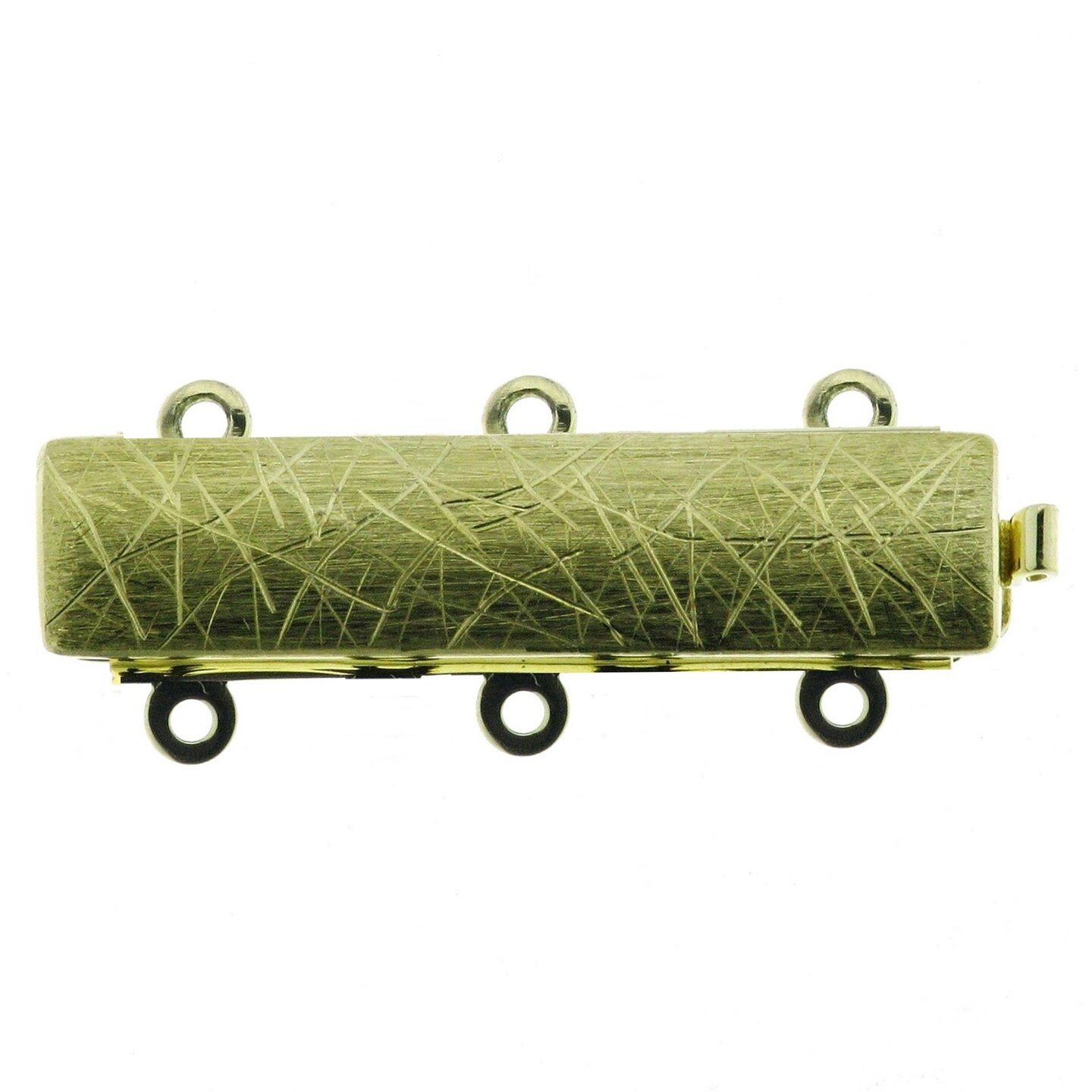 Armbandschlie&szlig;e, skated, 3-rhg., L&auml;nge 25 mm