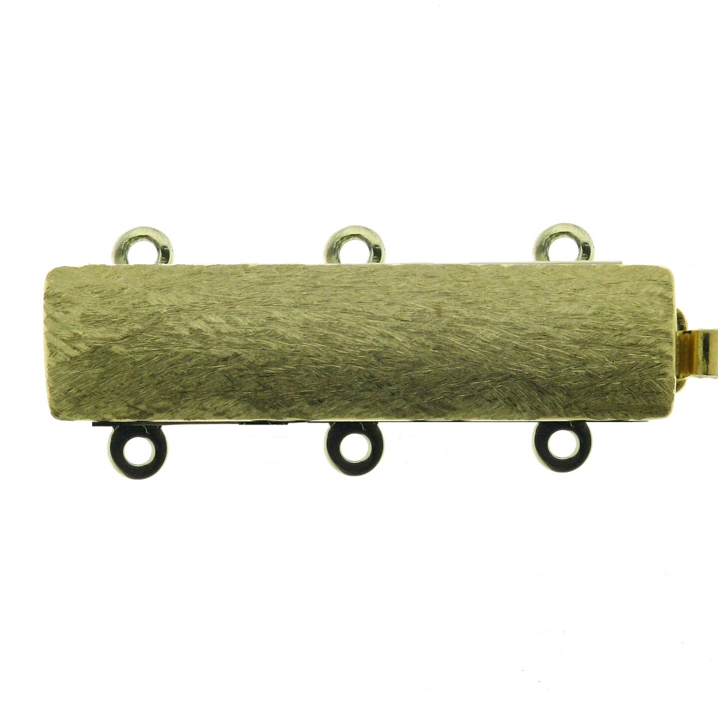 Bracelet clasp, milled, 3-row, length 25 mm