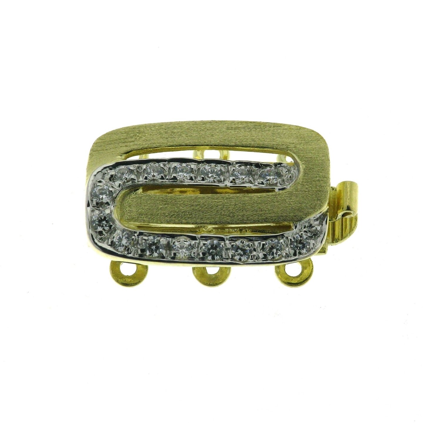 Armbandschlie&szlig;e, seidenmatt, 3-rhg., L&auml;nge 17 mm