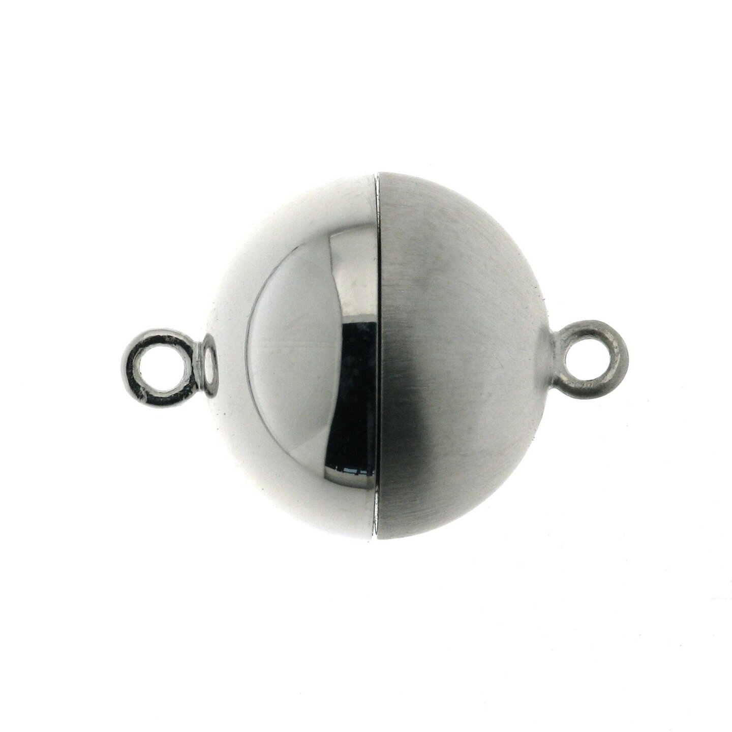 Magnetkugelschlie&szlig;e, poliert/seidenmatt, 15 mm