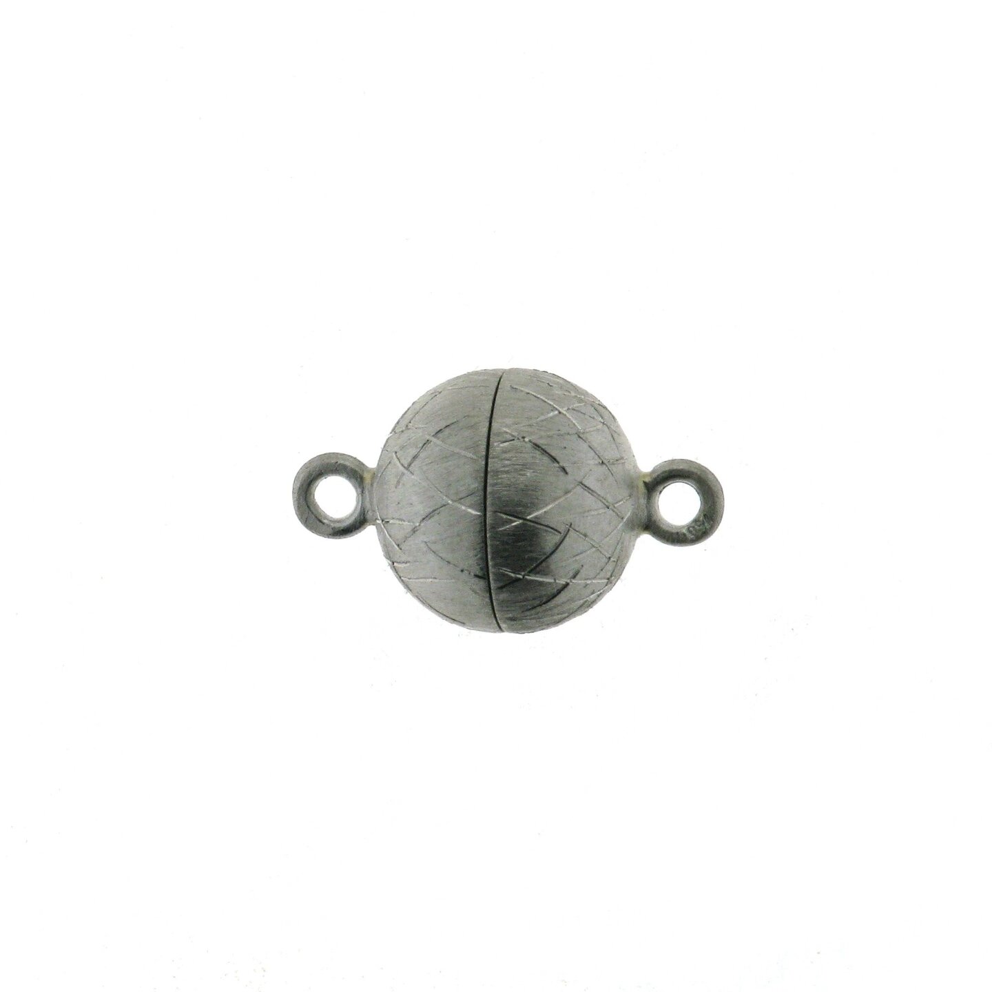Magnetic ball clasp, 8 mm, icematt