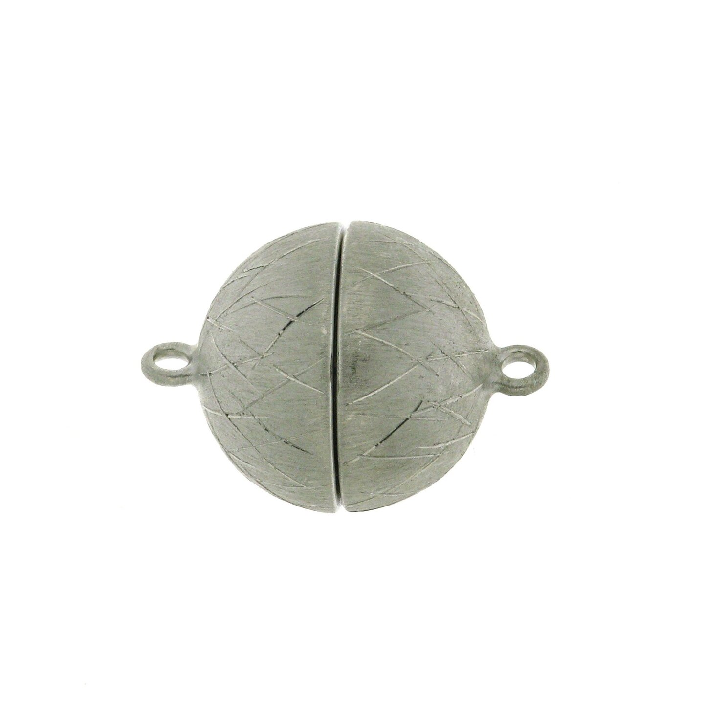 Silbermagnetkugelschlie&szlig;e, eismatt, 12 mm