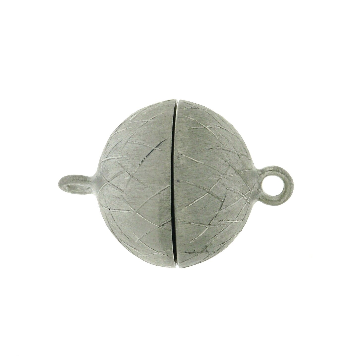Silbermagnetkugelschlie&szlig;e, eismatt, 14 mm