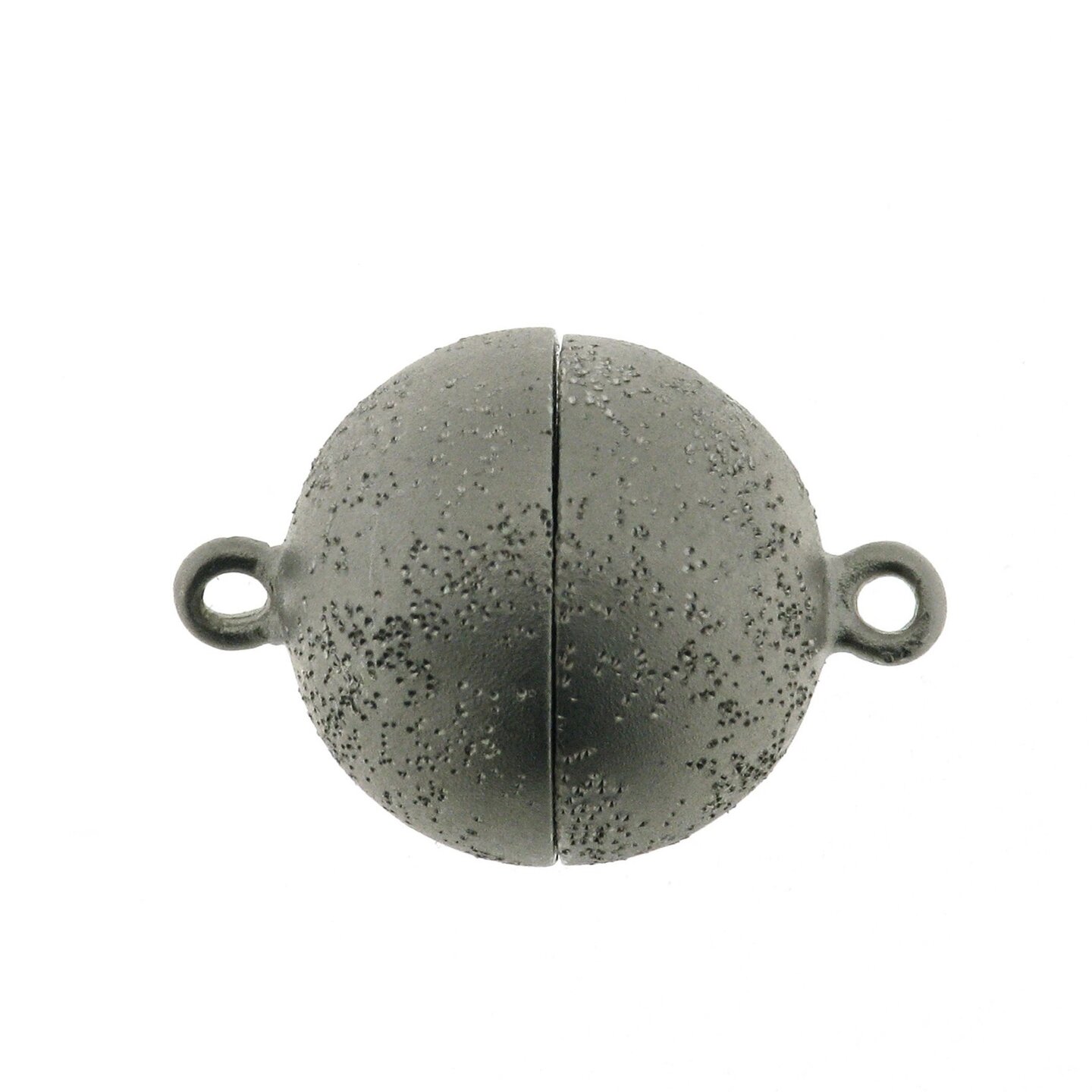 Silver magnetic ball clasp, Milkyway matt, 14 mm