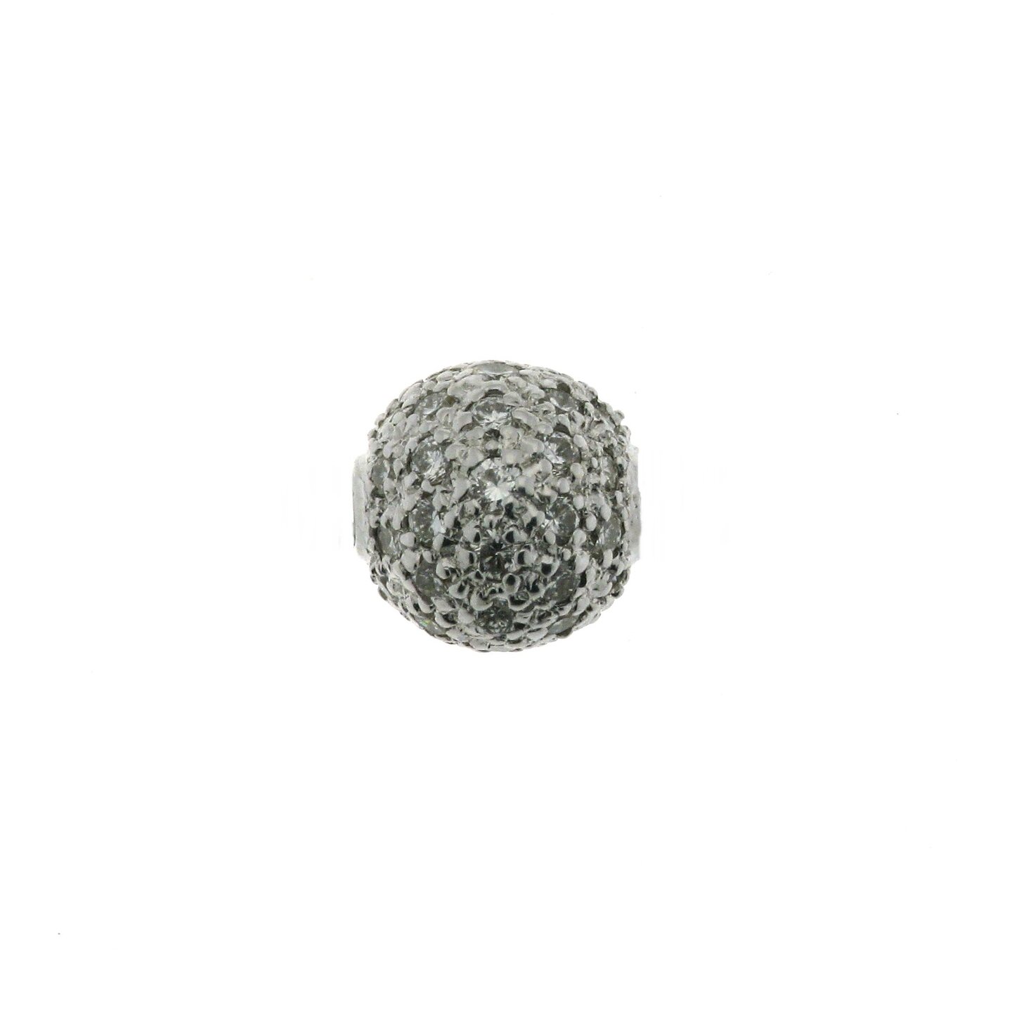 Pav&eacute;e ball clasp, 9 mm