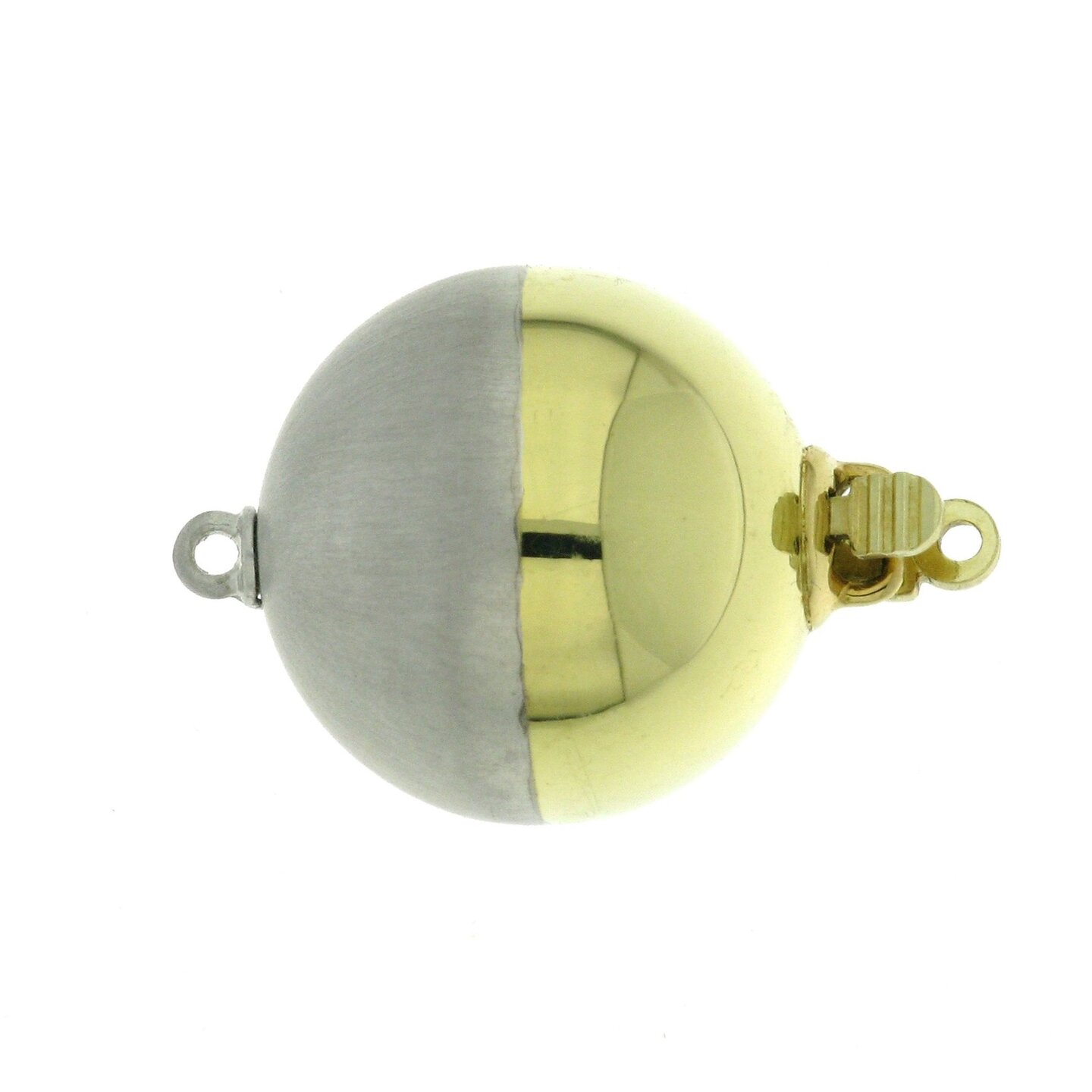 Clasp 1-row, 15 mm, YGWG, shiny/smooth matt