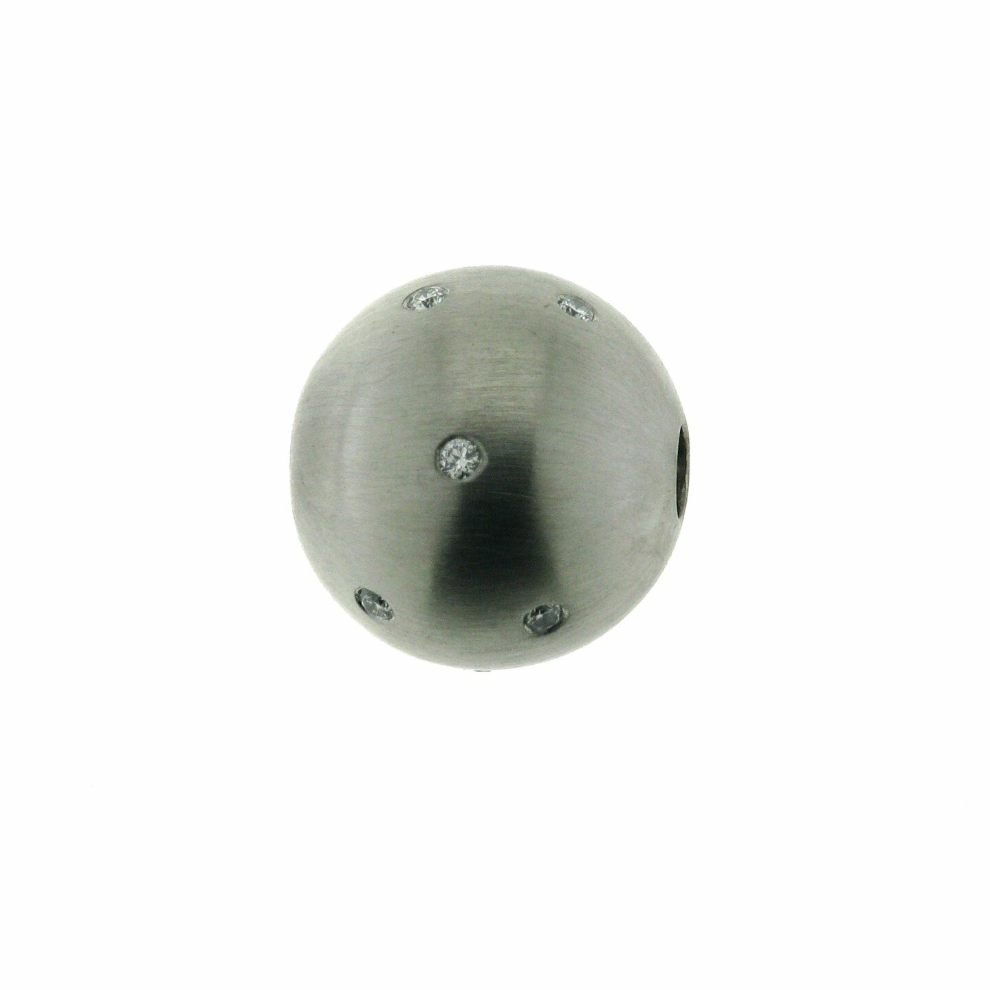 interchangeable diamond ball clasp, scattered, smooth matt, 13 mm