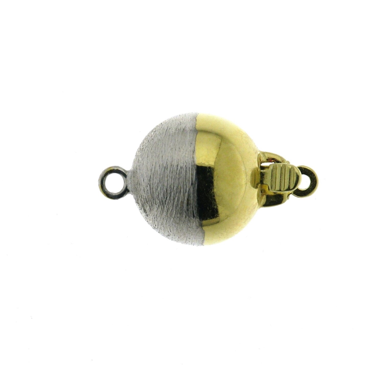 Clasp 1-row, 9 mm, YGWG, shiny/milled