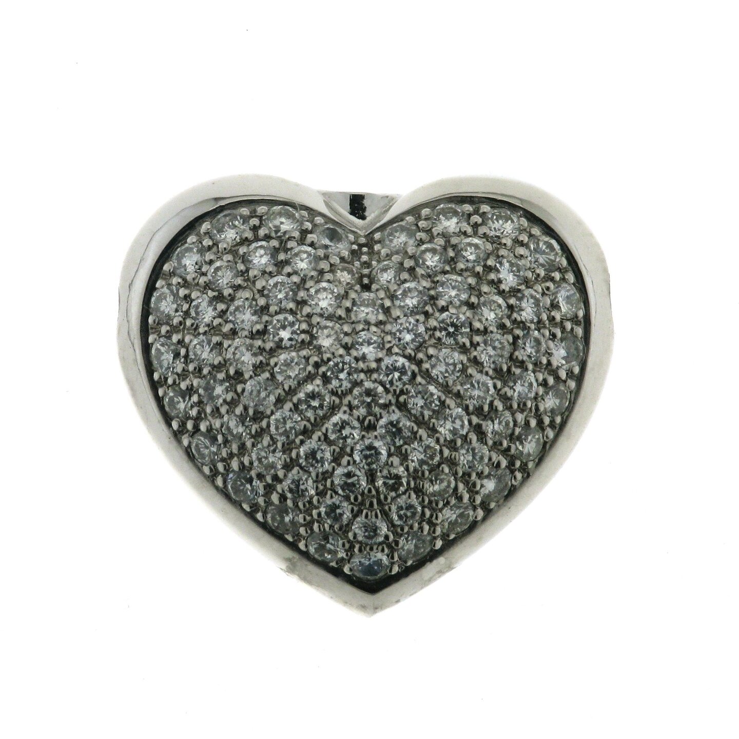 Pav&eacute;e interchangeable heart shape clasp