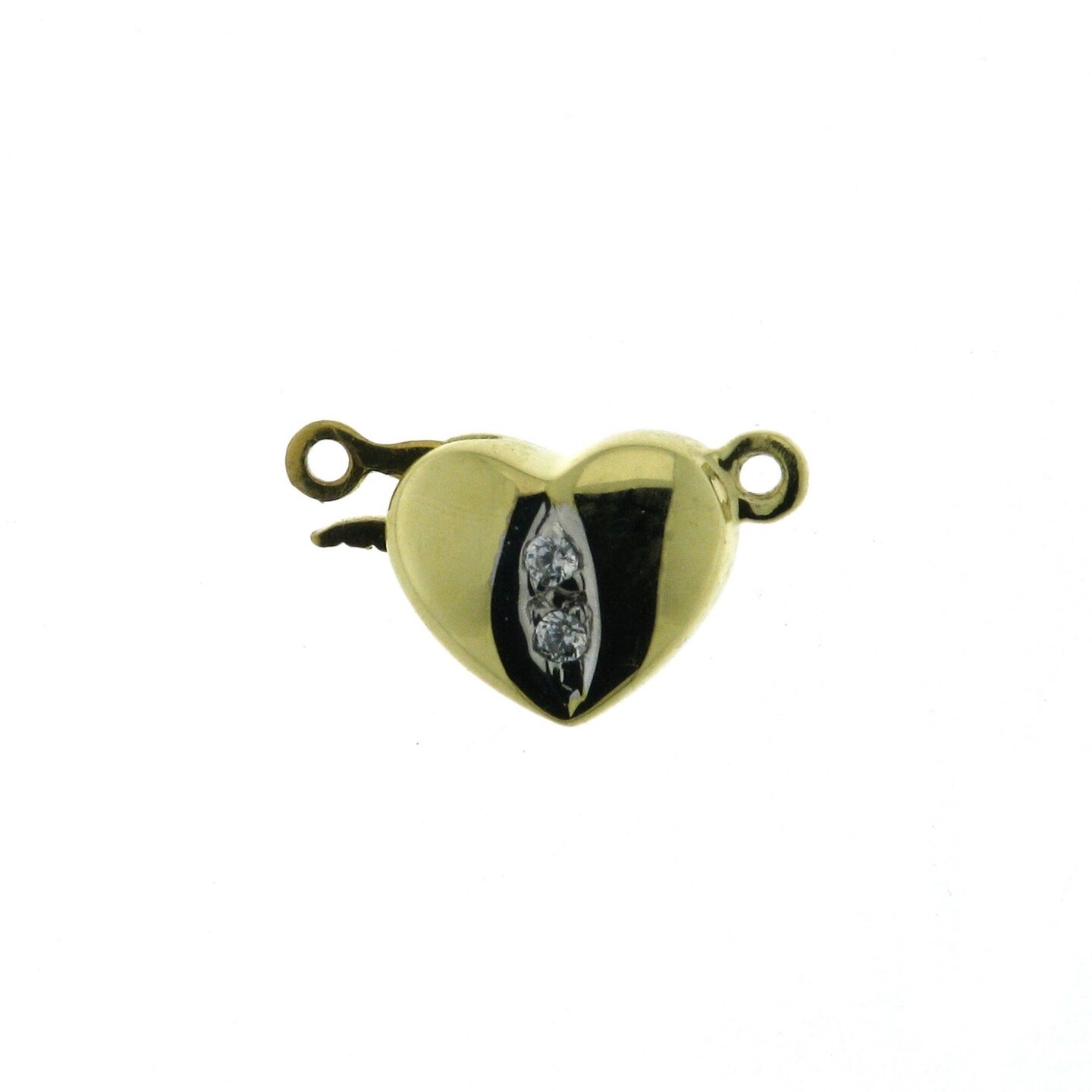 Pav&eacute;e heart shape clasp