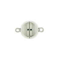 Silbermagnetkugelschließe, glänzend, 9 mm