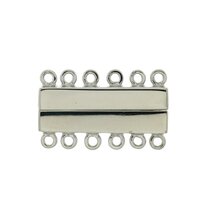 Magnetarmbandschließe, glänzend, 6-rhg., 20 mm