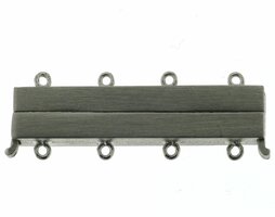 Magnetarmbandschließe, glänzend, 4-rhg., 35 mm