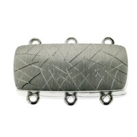 Magnetarmbandschließe, eismatt, 3-rhg., 24 mm