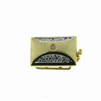 Armbandschließe, matt, 2-rhg., Länge 13 mm