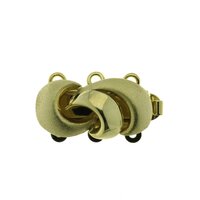 Armbandschließe, matt/glänzend, 3-rhg., 18 mm