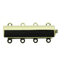 Armbandschließe, glänzend, 4-rhg., Länge 25 mm