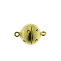Magnetkugelschließe mit Brillanten, seidenmatt, 10 mm