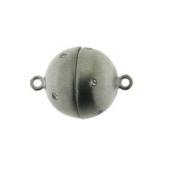 Magnetkugelschließe mit Brillanten, seidenmatt, 13 mm