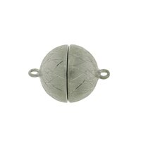 Silbermagnetkugelschließe, eismatt, 12 mm