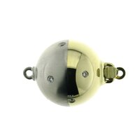 Brillantkugelschließe, gestreut, WG seidenmatt/GG glänzend, 13 mm