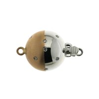 Brillantkugelschließe, gestreut, RG seidenmatt/WG glänzend, 11 mm
