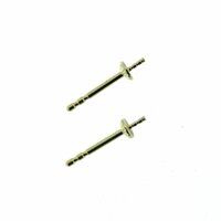 Ohrsteckermechanik mit 3 mm Perlschüssel, ohne Poussettefdern