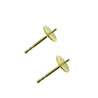 Ohrsteckermechanik mit 6 mm Perlschüssel, ohne Poussettefdern