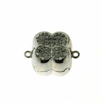 Magnetschließe, Blütemform mit Zirconia 