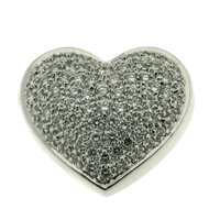 Pavée interchangeable heart shape clasp