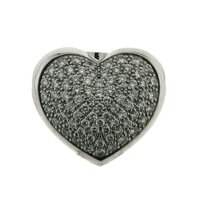 Pavée interchangeable heart shape clasp