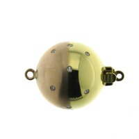 Brillantkugelschließe, gestreut, RG seidenmatt/GG glänzend, 15 mm