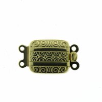 Box clasp, 2-row, slim version