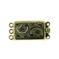 Box clasp, 3-row, slim version