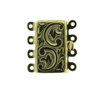 Box clasp, 4-row, wide version